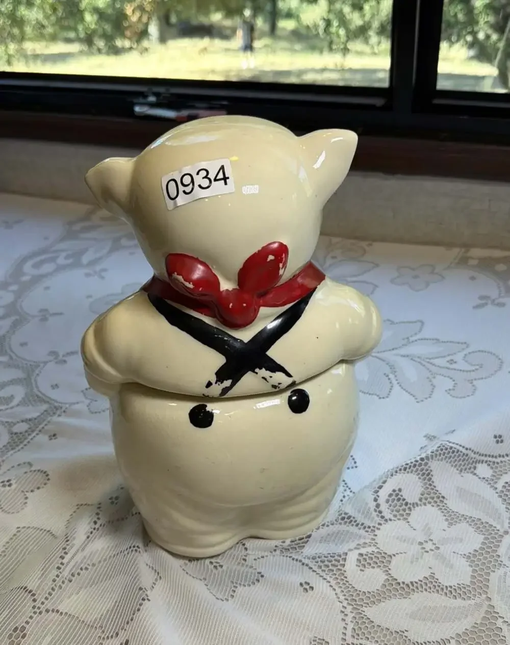 Shawnee Pottery Smiley Pig Vintage Cookie Jar 11